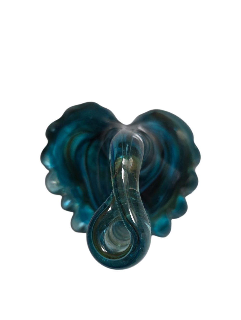 Hand Blown Art Glass Paperweight Bud Vase - Picture 4 of 7